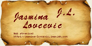 Jasmina Lovčević vizit kartica